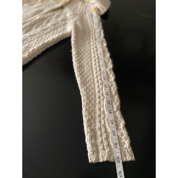 CASLON Cream Cable Knit Fisherman Sweater sz S - Picture 12 of 12
